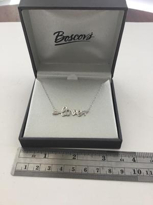 925 marked love Borcors necklace