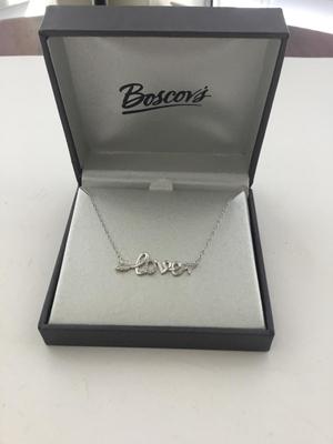 925 marked love Borcors necklace