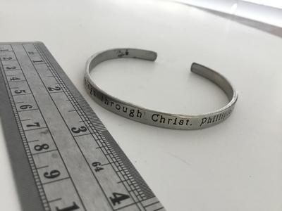 I can do all things through Christ cuff bracelet