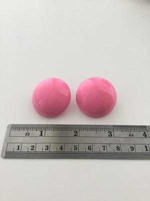 Vintage pink round clip on earrings