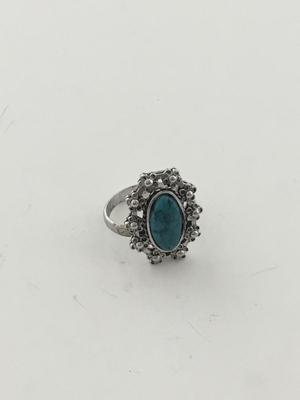 Marked silver tone fashion ring