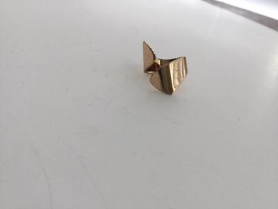 Roole marked gold tone fashion ring