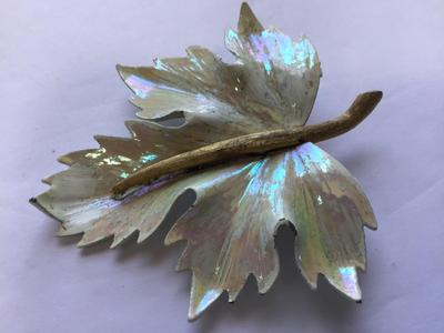 Iradescent Maple Leaf Brooch