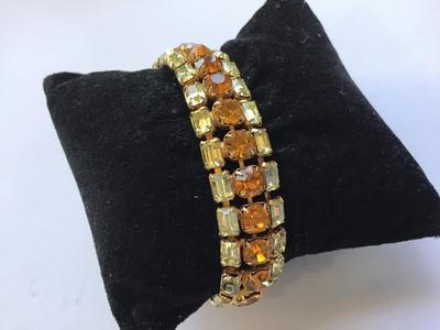Vintage Bracelet Safety Chain rhinestone