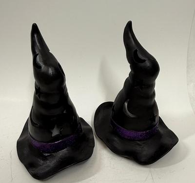 Sale Photo Thumbnail #77: Hat has cutouts, battery powered candle inside. Untested.