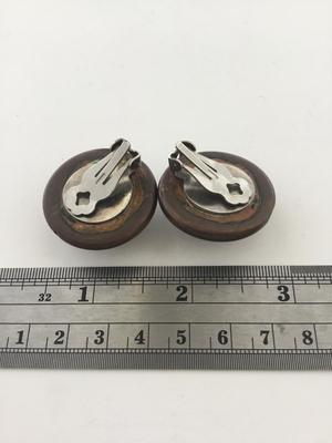 Round vintage clip on earrings