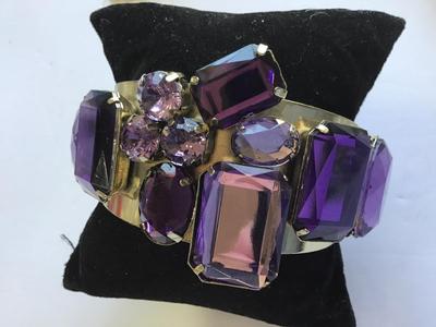 Purple Statement Bracelet Cuff
