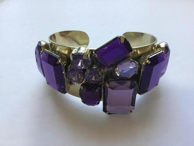Purple Statement Bracelet Cuff