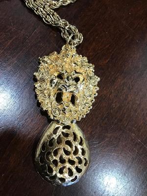 Locket Gold Tone Dragon