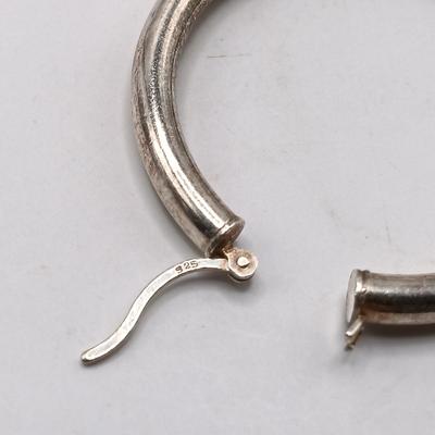LOT 314: Sterling Clasp Carnelian or red Jade Hoop Earrings, 925 Sterling Silver Hoop Earrings, 925 Sterling Silver Toe Ring & Wood...