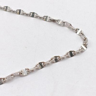 LOT 311: White Gold Stamped AU Ankle Bracelet 14KT, 9.5", TW 3.g