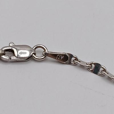 LOT 311: White Gold Stamped AU Ankle Bracelet 14KT, 9.5", TW 3.g