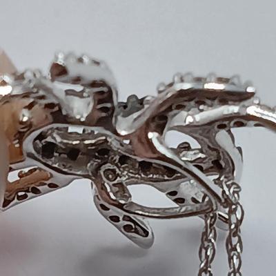 LOT 309: Silver-Tone Cat and Spider Rhinestone Necklaces