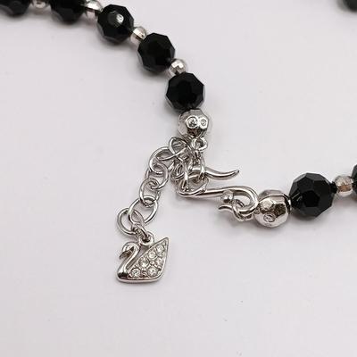 LOT 307: Swarovski Jet Black Crystal Necklace