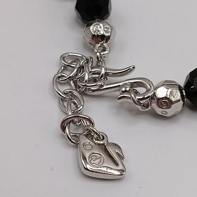 LOT 307: Swarovski Jet Black Crystal Necklace