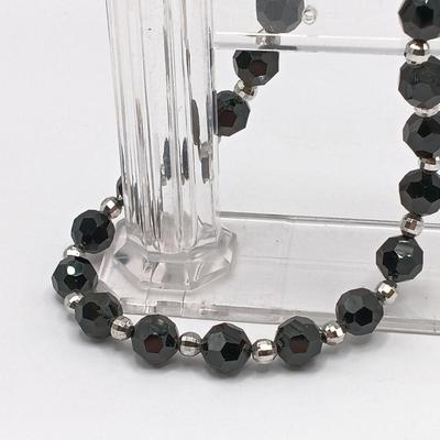 LOT 307: Swarovski Jet Black Crystal Necklace