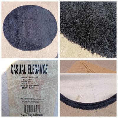 LOT 304: Dalyn Rug Company 6' Round Black Rug