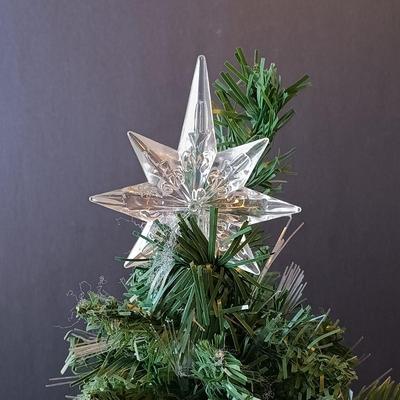 LOT 264: Bradford Exchange Thomas Kinkade Holiday Sparkle Fiber Optic Table Top Tree