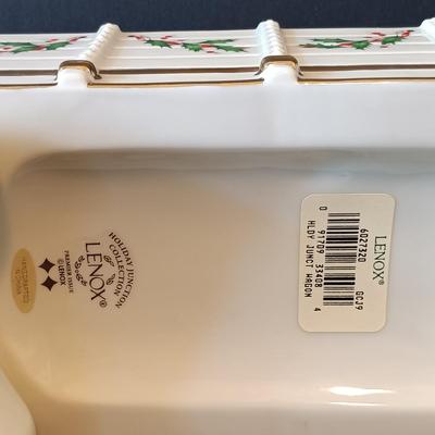 LOT 263: Lenox Holiday Junction Train Engine and Wagon with Ornament