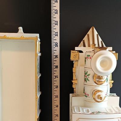 LOT 263: Lenox Holiday Junction Train Engine and Wagon with Ornament