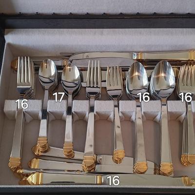 LOT 255: Large Collection of Plated and Stainless Steel Silverware