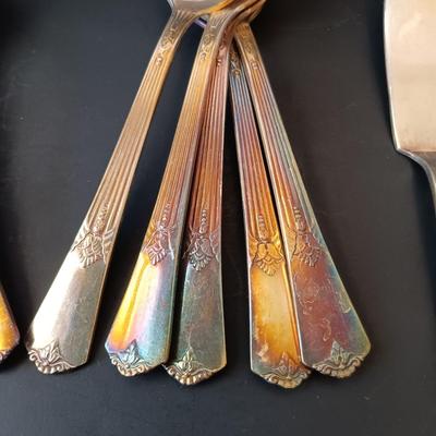 LOT 255: Large Collection of Plated and Stainless Steel Silverware