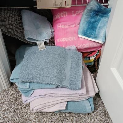 LOT 184: Closet Cleanout - Towels, Linens and More
