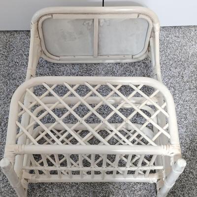 LOT 246: Rowenta Focus DW 5080 Iron, Vintage Rattan Magazine Table, Rattan Drum Table & More
