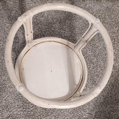 LOT 246: Rowenta Focus DW 5080 Iron, Vintage Rattan Magazine Table, Rattan Drum Table & More