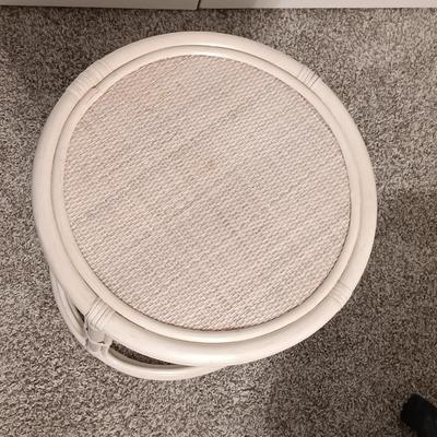 LOT 246: Rowenta Focus DW 5080 Iron, Vintage Rattan Magazine Table, Rattan Drum Table & More