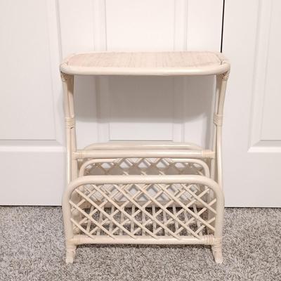LOT 246: Rowenta Focus DW 5080 Iron, Vintage Rattan Magazine Table, Rattan Drum Table & More