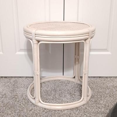 LOT 246: Rowenta Focus DW 5080 Iron, Vintage Rattan Magazine Table, Rattan Drum Table & More