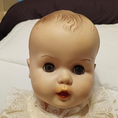 LOT 249: Antique Christening Gown and Pillow & Crocheted Blanket