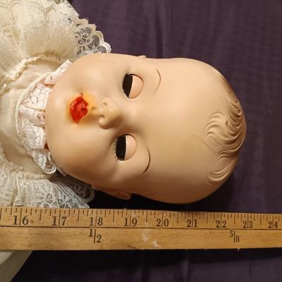 LOT 249: Antique Christening Gown and Pillow & Crocheted Blanket