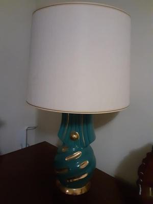 Teal and Gold Lamp
