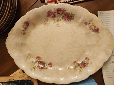 White Plate w/ flowers