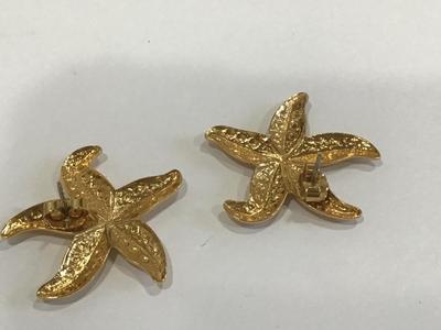 Gold tone Star Fish Earrings