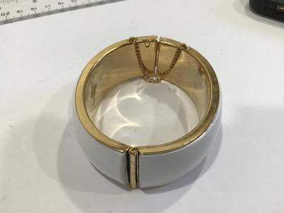 Safety Chain Locking Wide Bracelet