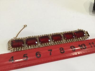 Gorgeous Vintage Rhinestone Safety Chain Designer