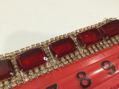 Gorgeous Vintage Rhinestone Safety Chain Designer