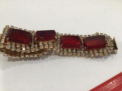 Gorgeous Vintage Rhinestone Safety Chain Designer