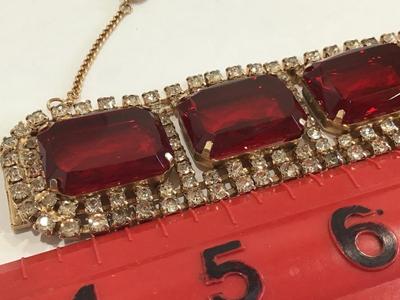 Gorgeous Vintage Rhinestone Safety Chain Designer