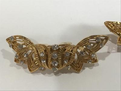 Musi Gold Rhinestone Shoe Clips
