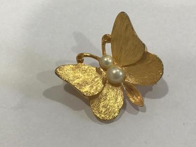 Petite Gold Tone Butterfly pin