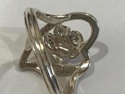 925 Heart Rose Ring