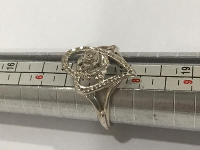 925 Heart Rose Ring