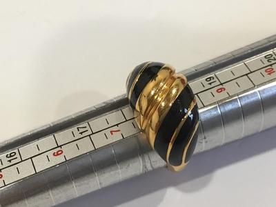 Gold Tone Black Fashion Ring