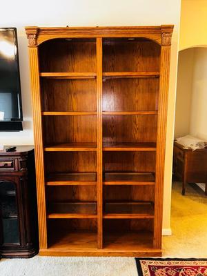 VERY NICE LIT DOUBLE BOOKCASE ( 2 of 2)