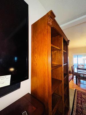 VERY NICE LIT DOUBLE BOOKCASE ( 2 of 2)