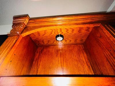 VERY NICE LIT DOUBLE BOOKCASE ( 2 of 2)